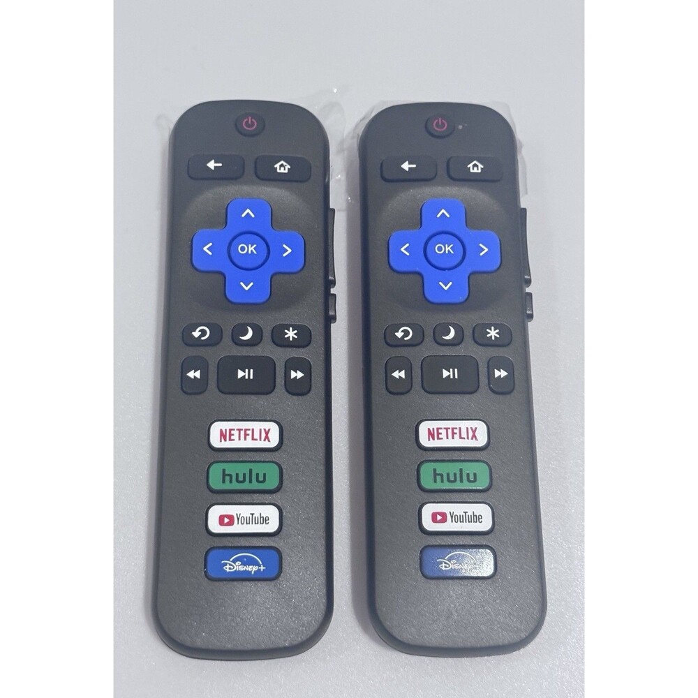 Lot of 2 Roku Smart TV Remote Control Replacement TCL Hisense Onn JVC Philips